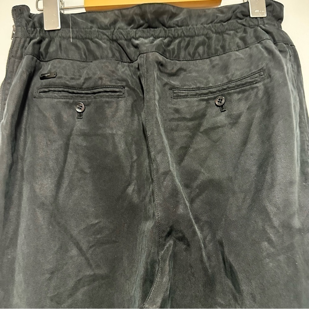 Aritzia Wilfred Casbah Lyocell Paper Bag Waist Ankle Trousers Black Size 2 - Picture 7 of 14
